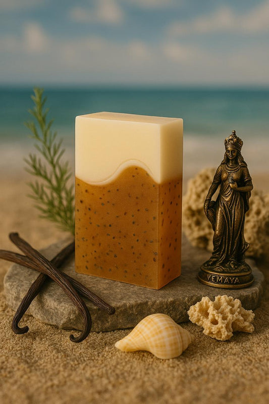 Sabonete artesanal de chá branco e baunilha 110g