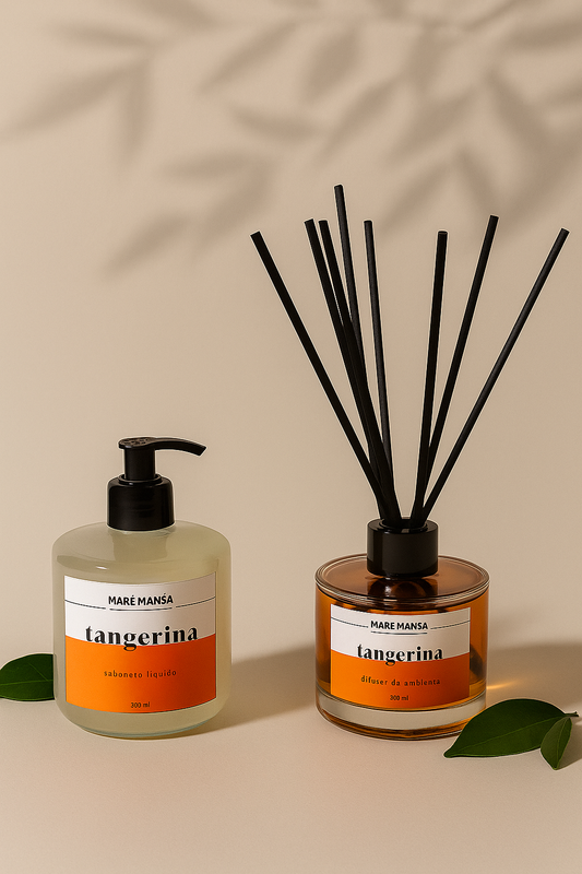Kit frescor de tangerina: Difusor + Sabonete líquido